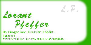 lorant pfeffer business card